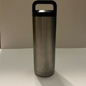YETI Silver Rambler Tumbler 18oz Stainless Steel